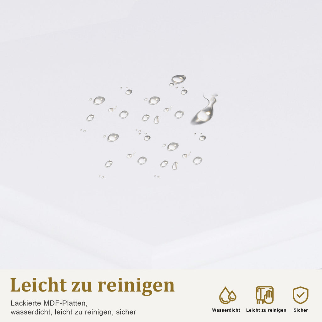 Manikürtisch mit 2 Schubladen - Nageltisch mit Absaugung Weiß