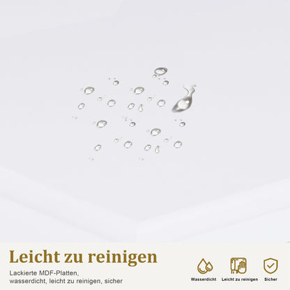 Manikürtisch mit 2 Schubladen - Nageltisch mit Absaugung Weiß