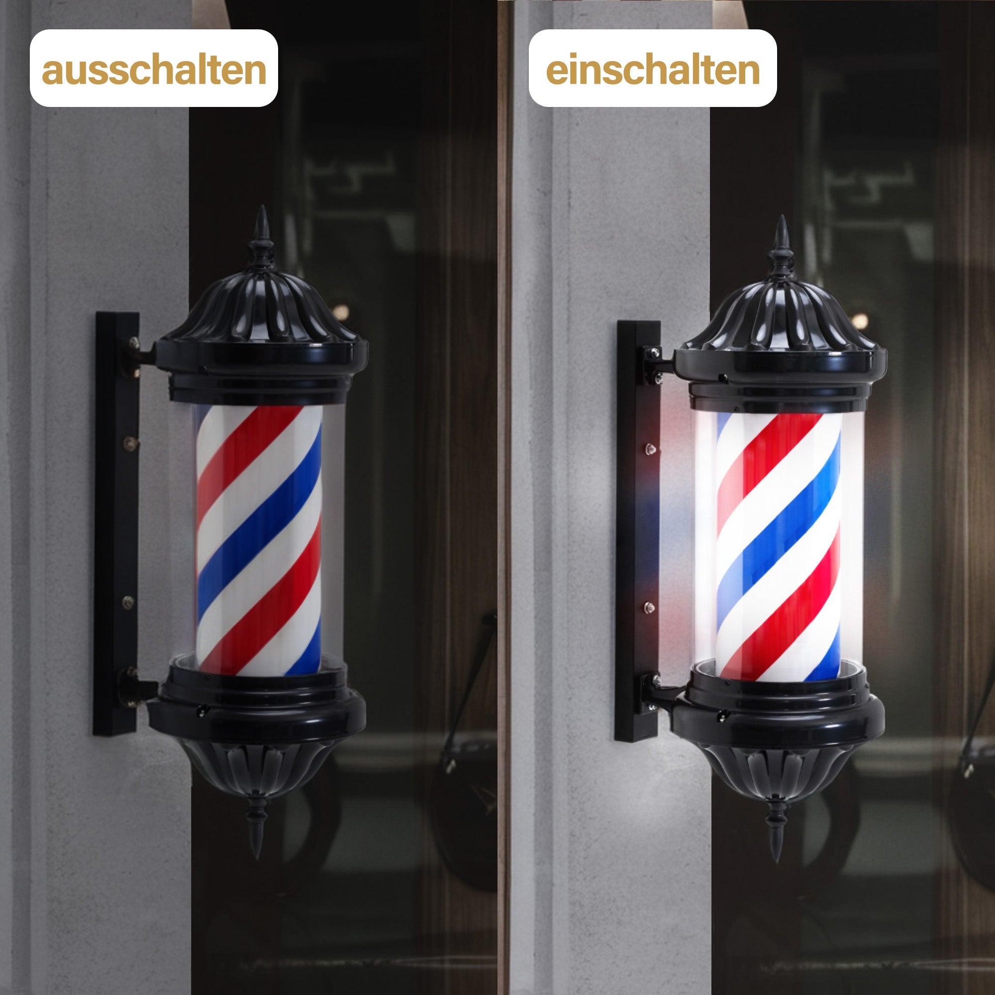 Barber Pole Barbierstab L054-1 Blau/Rot/Weis